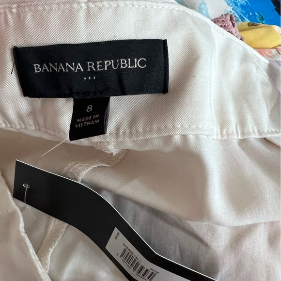 NWT | Banana Republic, Women's Cream White Cargo Pants, Size 8 - Picture 5 of 5